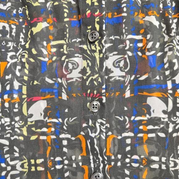 CABI Festival Boho Sheer Button Up Blouse Medium - Picture 11 of 11